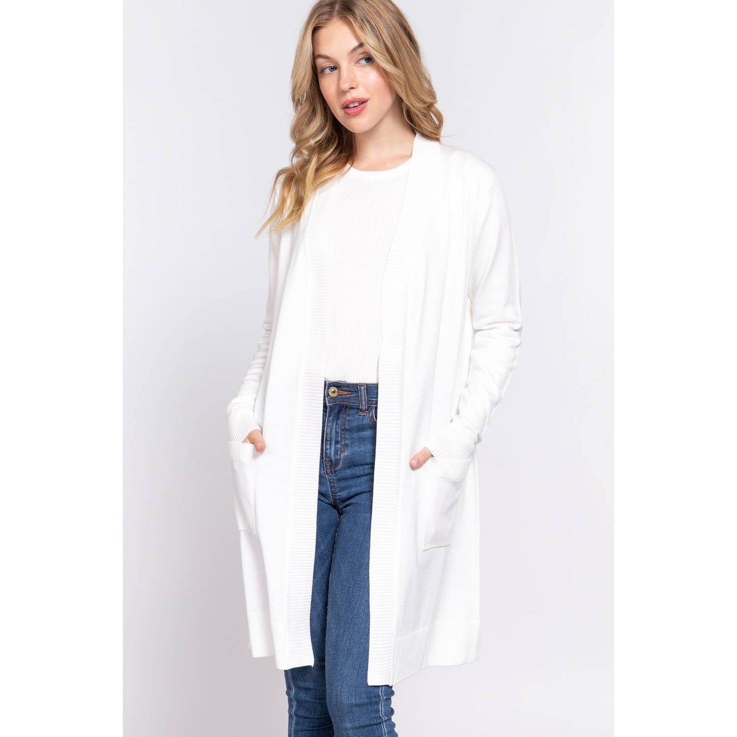 OPEN FRONT SWEATER CARDIGAN