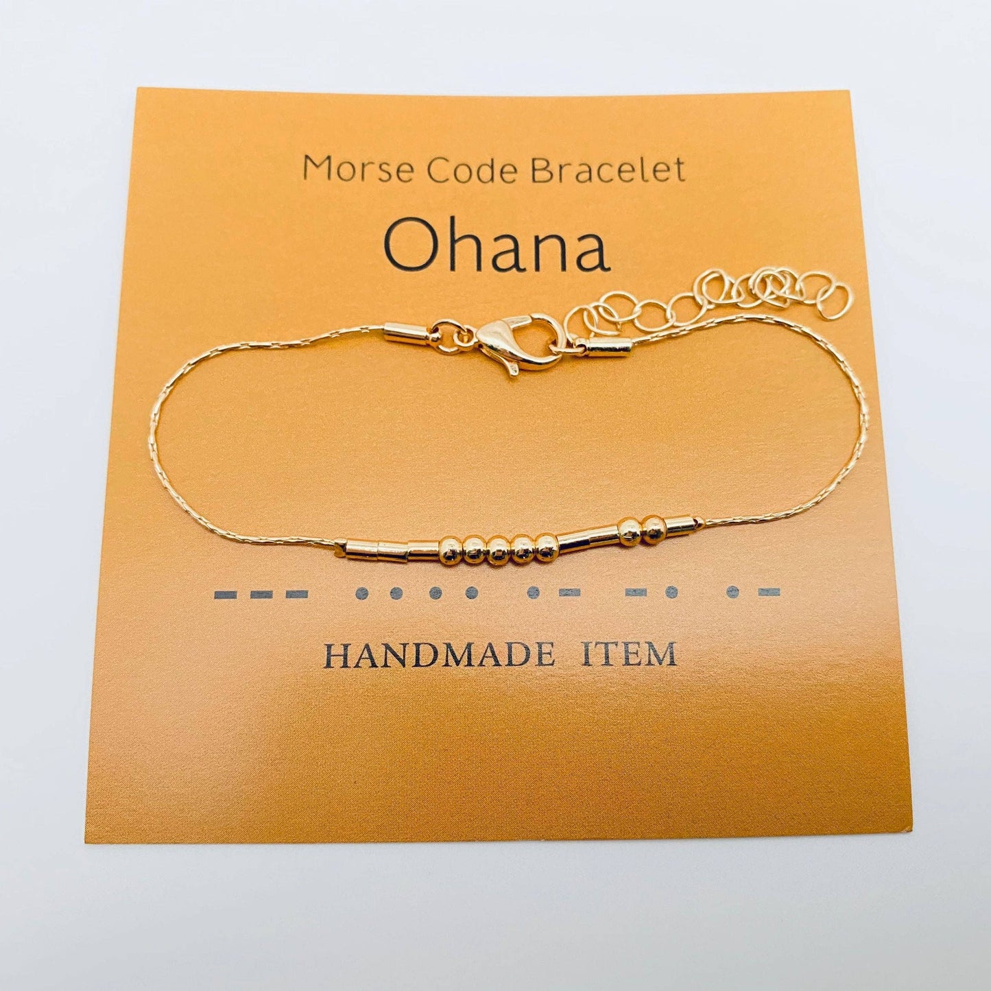 Handmade Golden Morse Code Bracelet