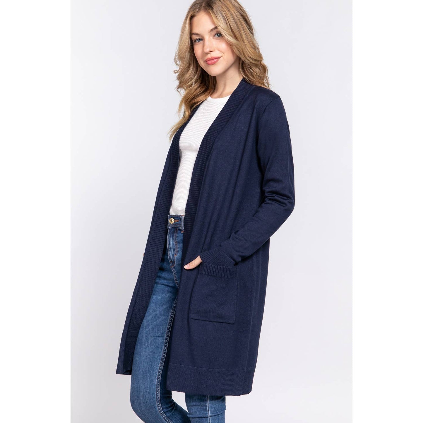 OPEN FRONT SWEATER CARDIGAN