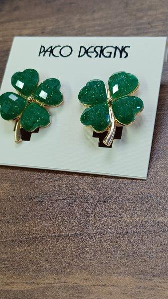 4 Leaf Clover Post Earrings