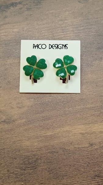 4 Leaf Clover Post Earrings