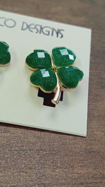 4 Leaf Clover Post Earrings