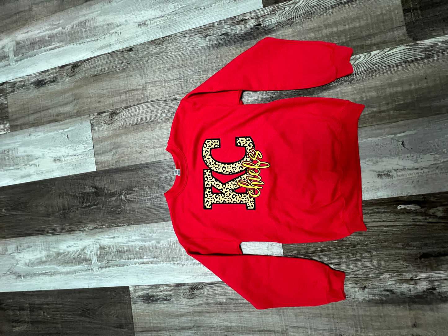 KC Red and Yellow Leopard Sweatshirt
