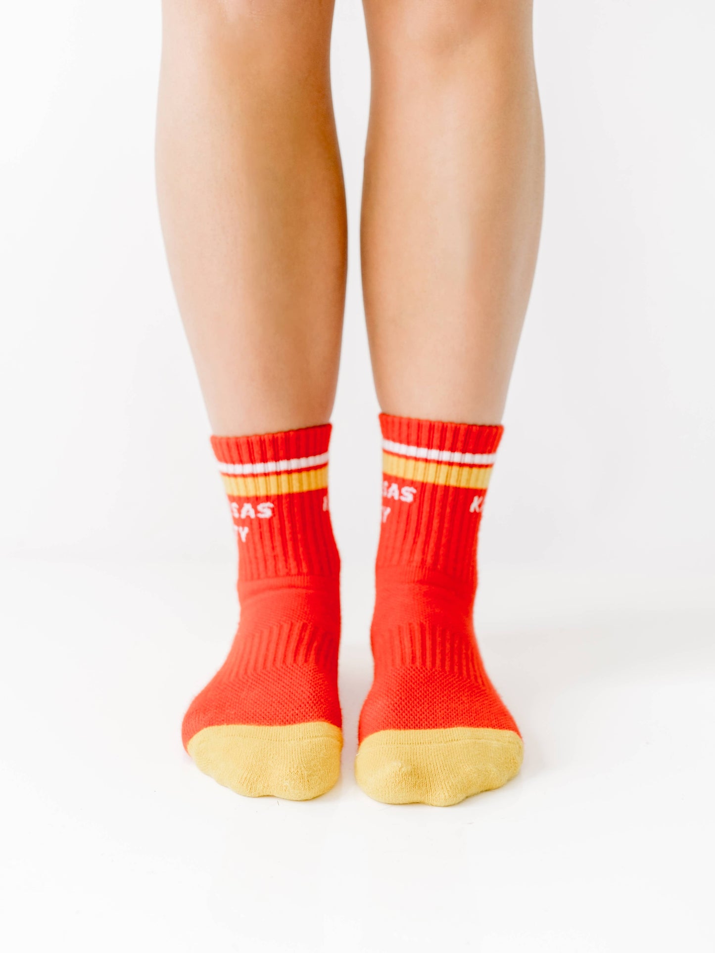Kansas City Crew Socks - Red w/ Gold & White