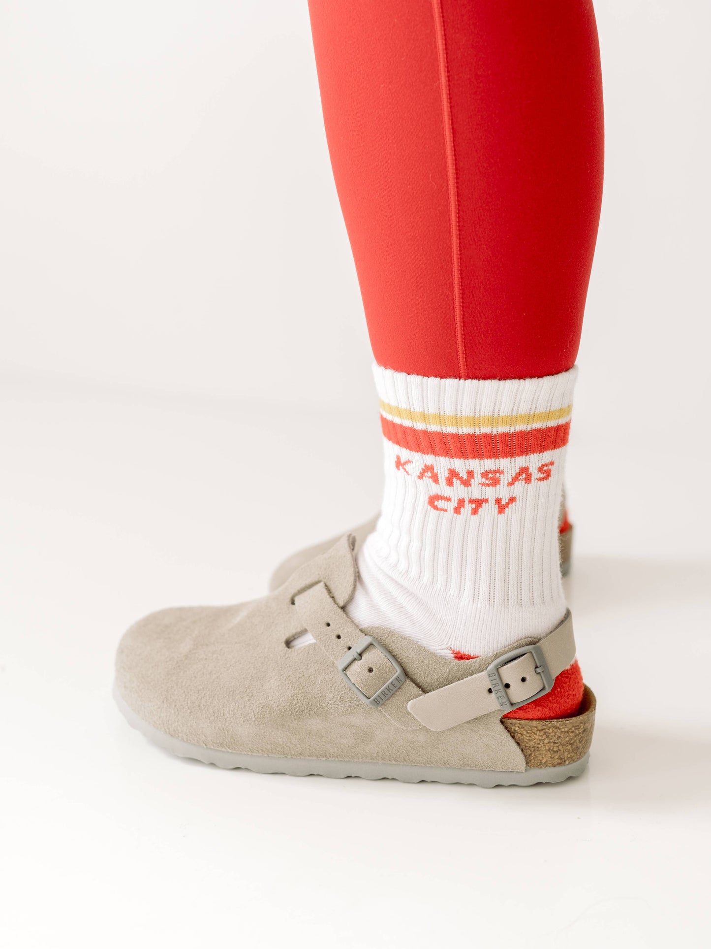 Kansas City Crew Socks - White w/ Red & Yellow