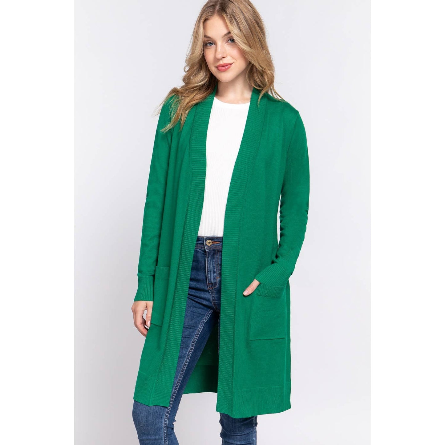 OPEN FRONT SWEATER CARDIGAN