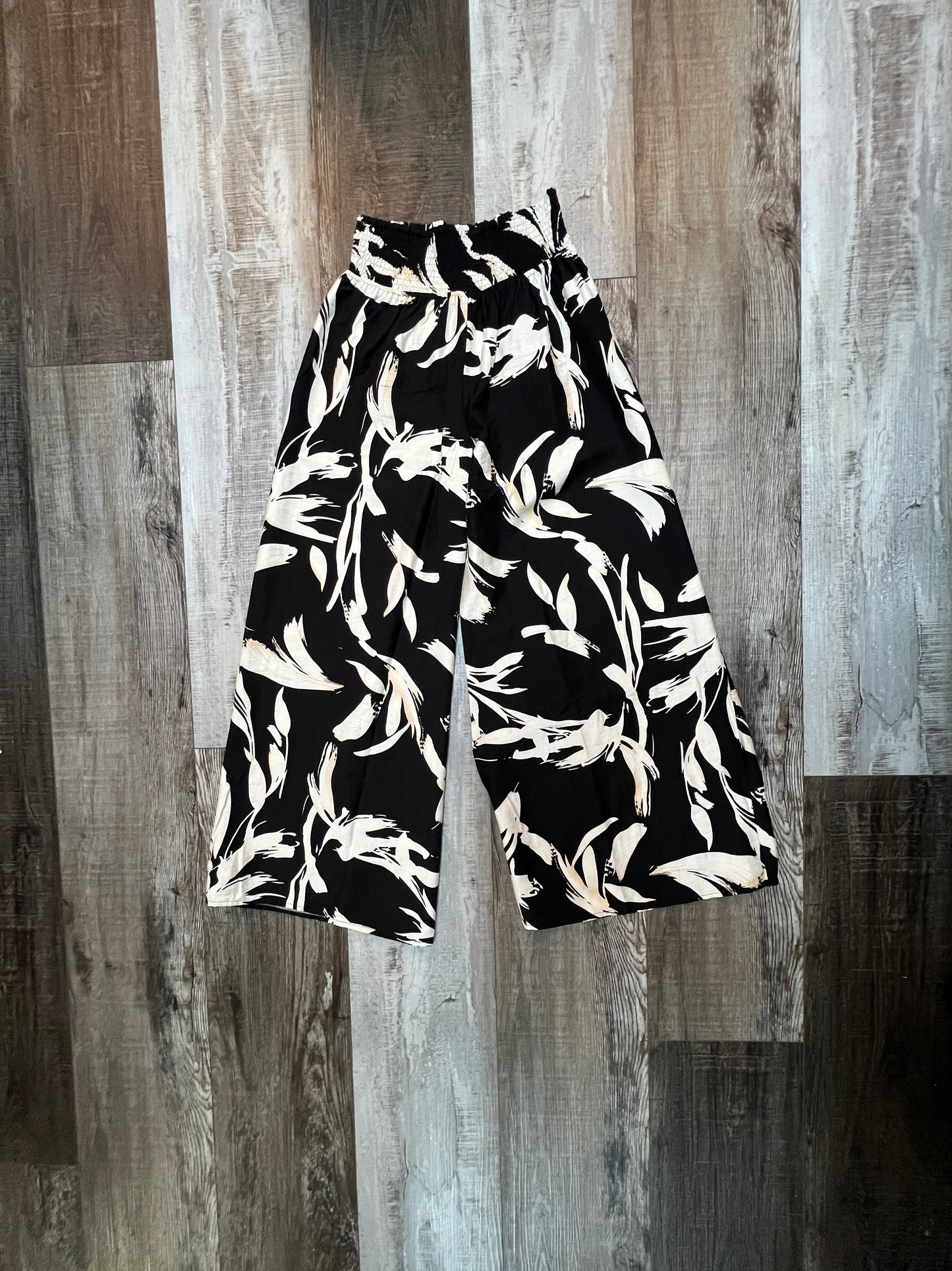 Black and White Flowy Statement Pants