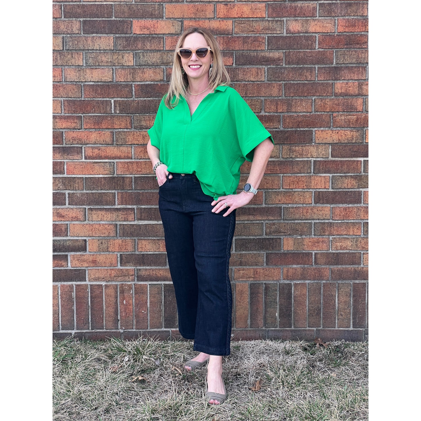 Judy Blue HW Braid Seam Crop Wide