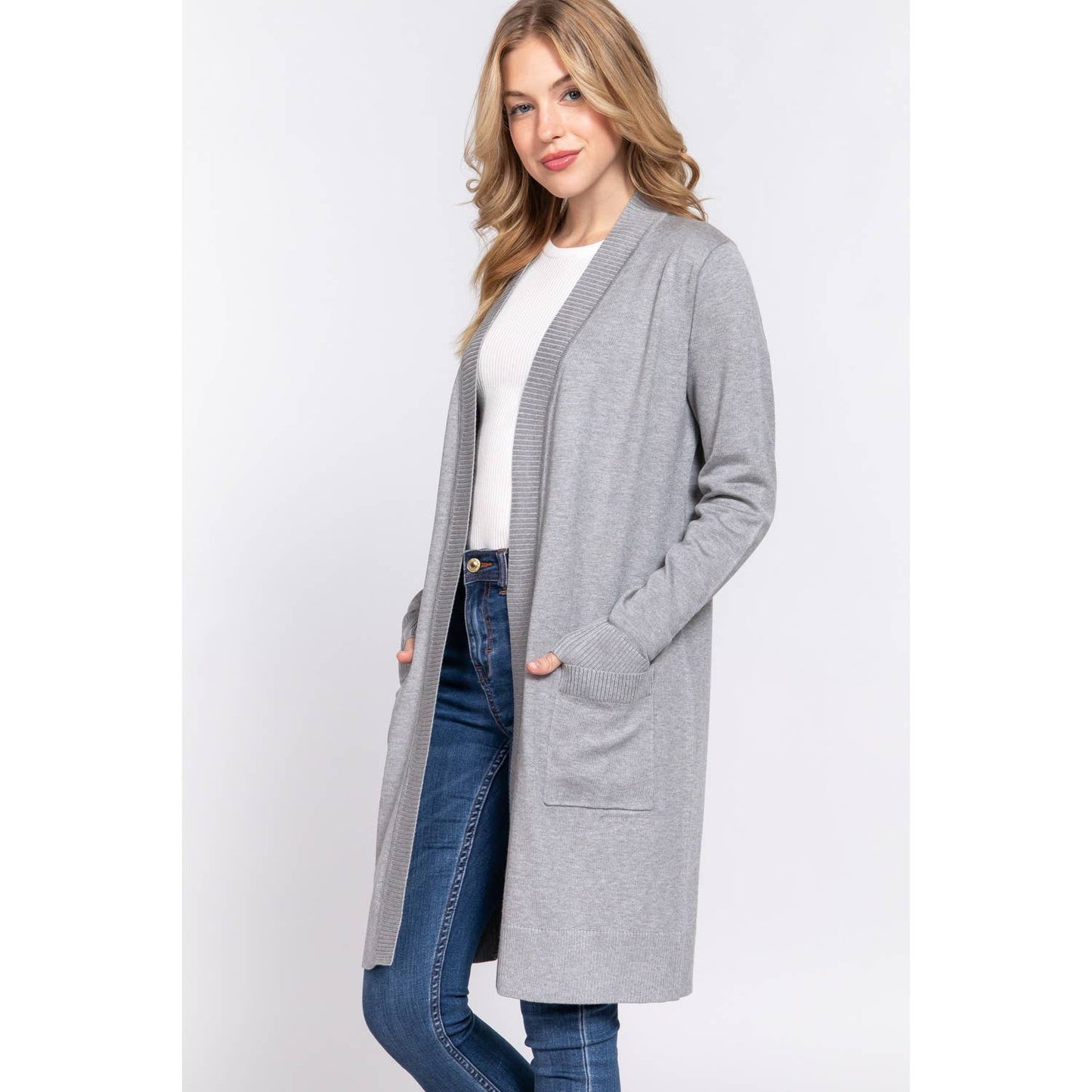OPEN FRONT SWEATER CARDIGAN
