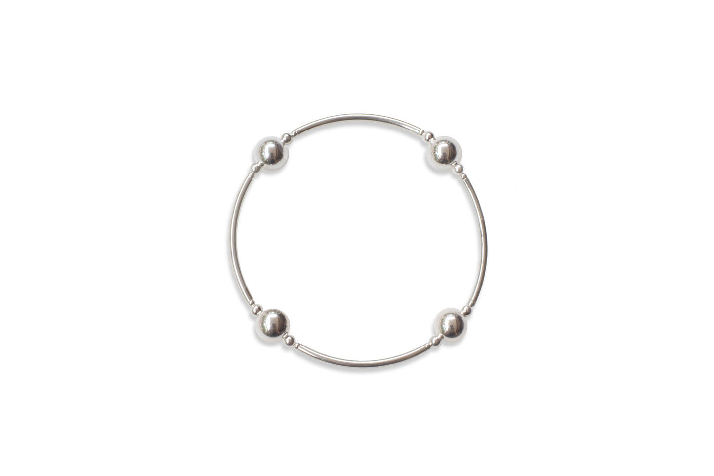 8mm All Sterling Silver Blessing Bracelet
