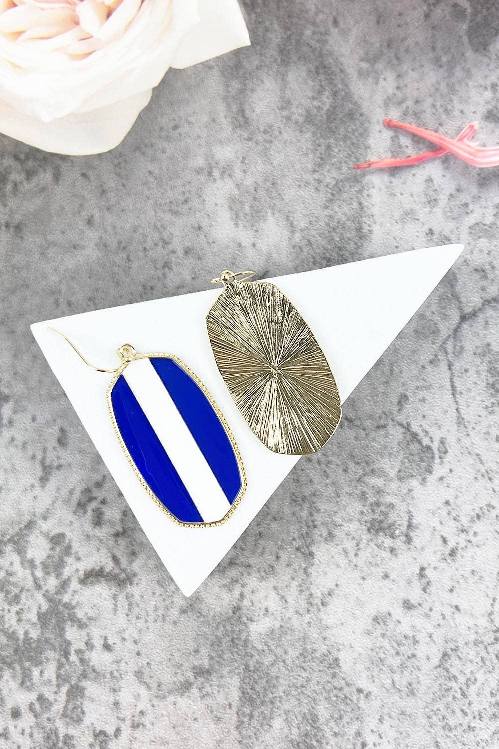 Royal Blue Geometric Earrings
