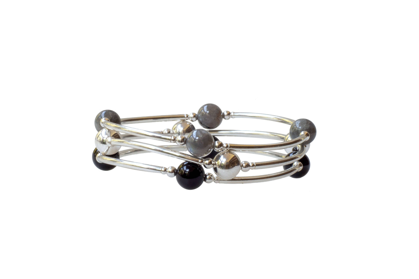 8mm All Sterling Silver Blessing Bracelet