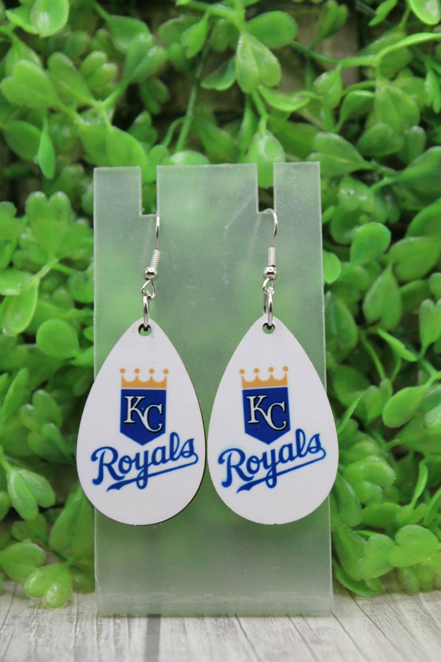 Baseball KC Royals Teardrop Dangle Earrings
