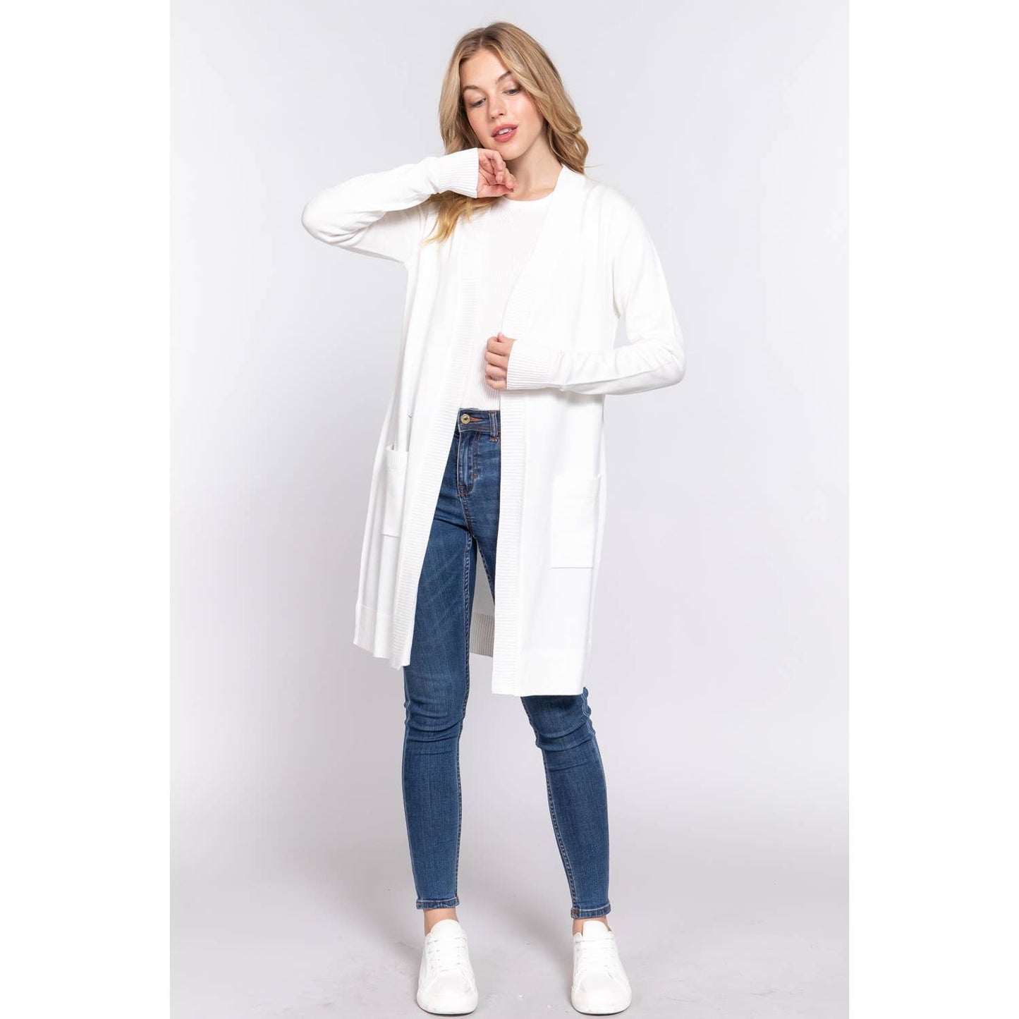 OPEN FRONT SWEATER CARDIGAN