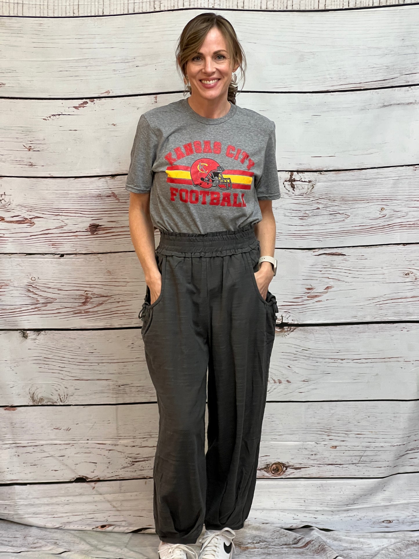 Grey Kansas City Football T-shirt