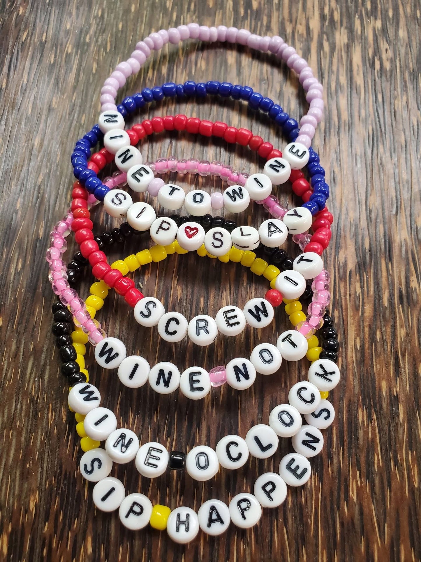 Wine Time Bracelets Set
