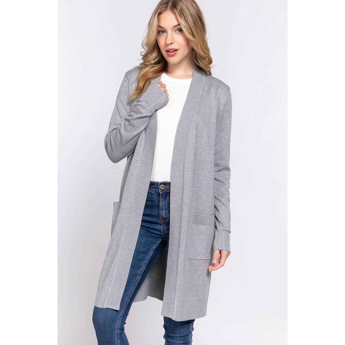 OPEN FRONT SWEATER CARDIGAN