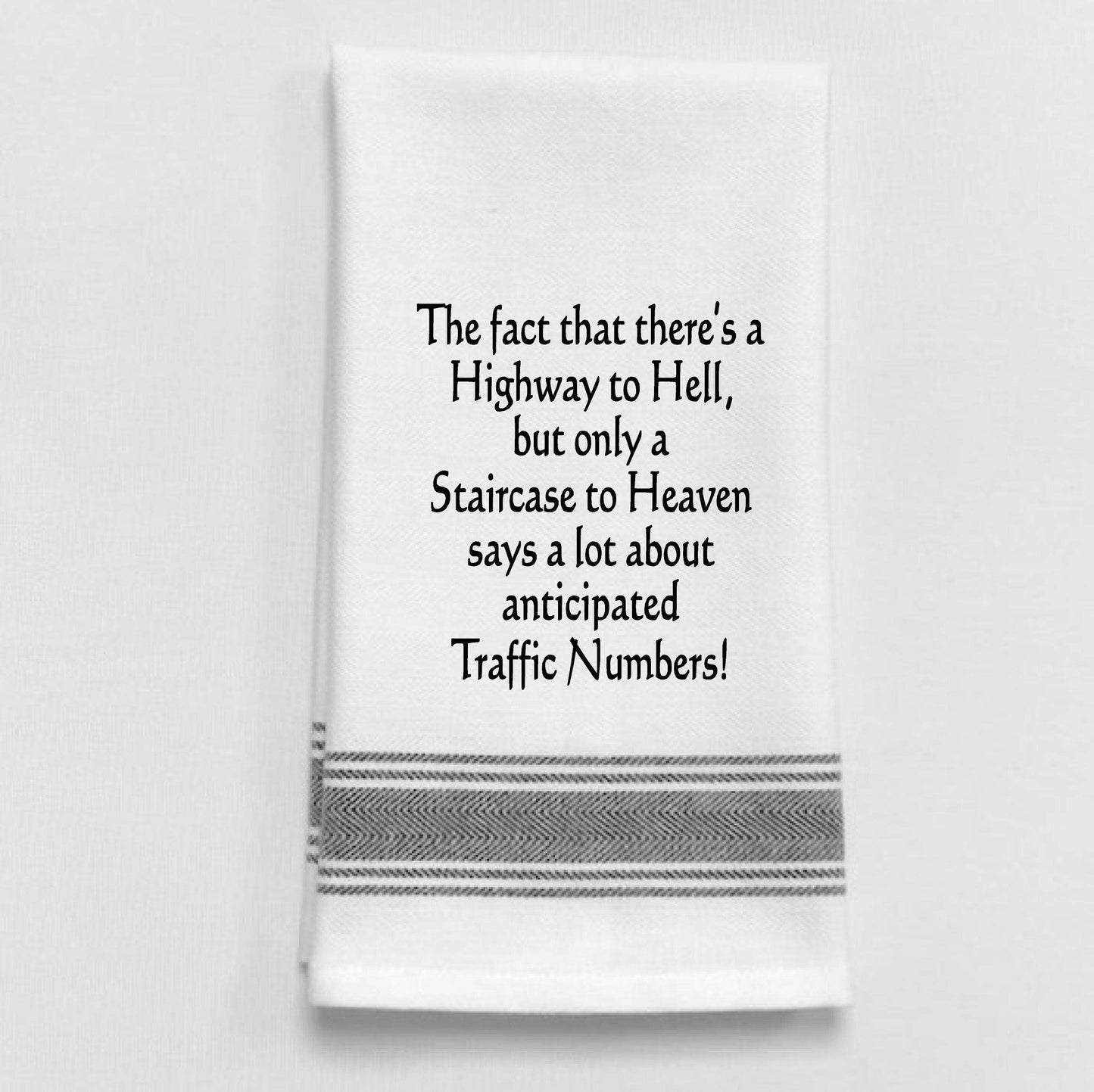 "The fact that there's a Highway to Hell..." Tea Towel