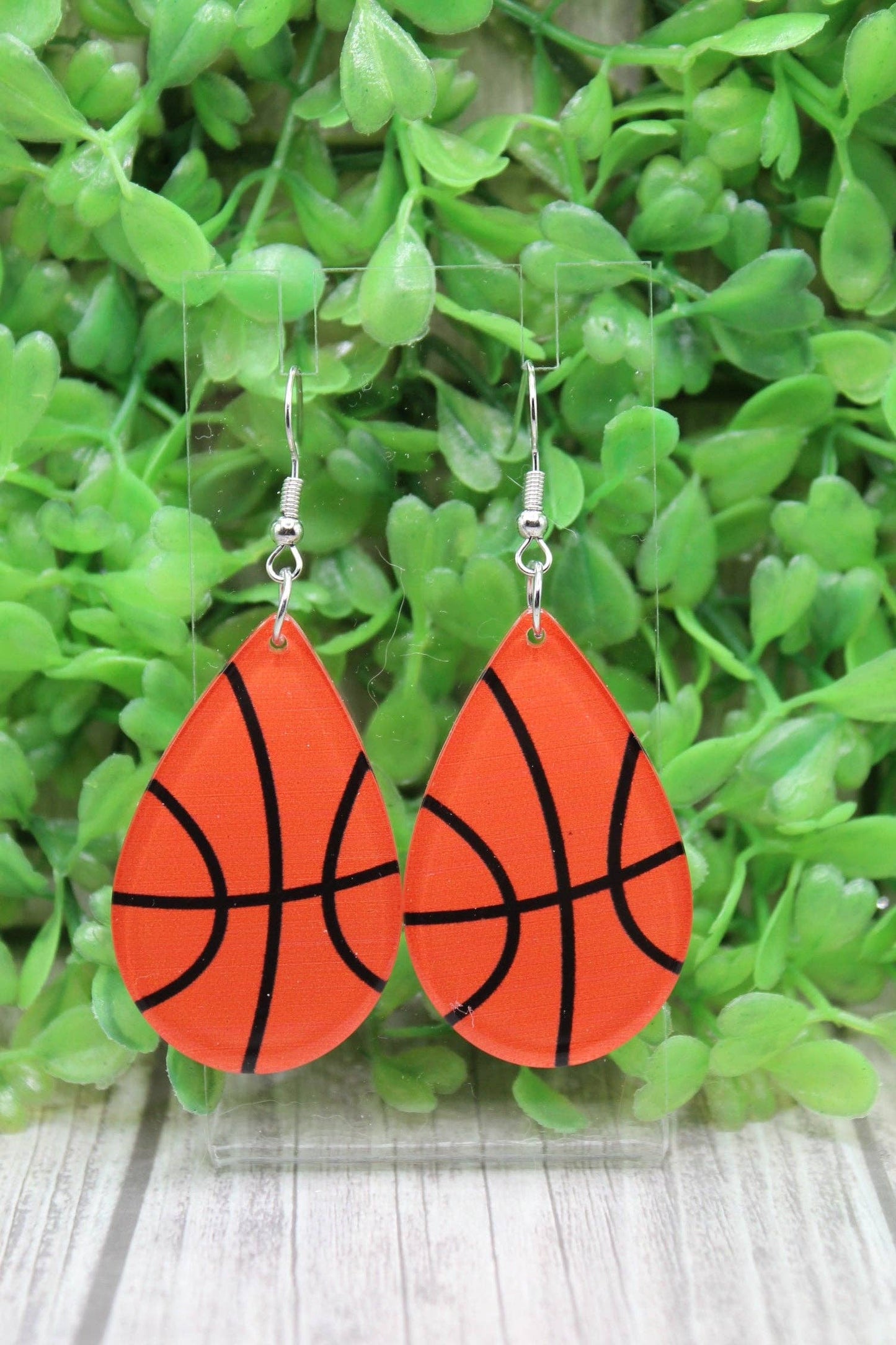 Basketball Teardrop Dangle Earrings