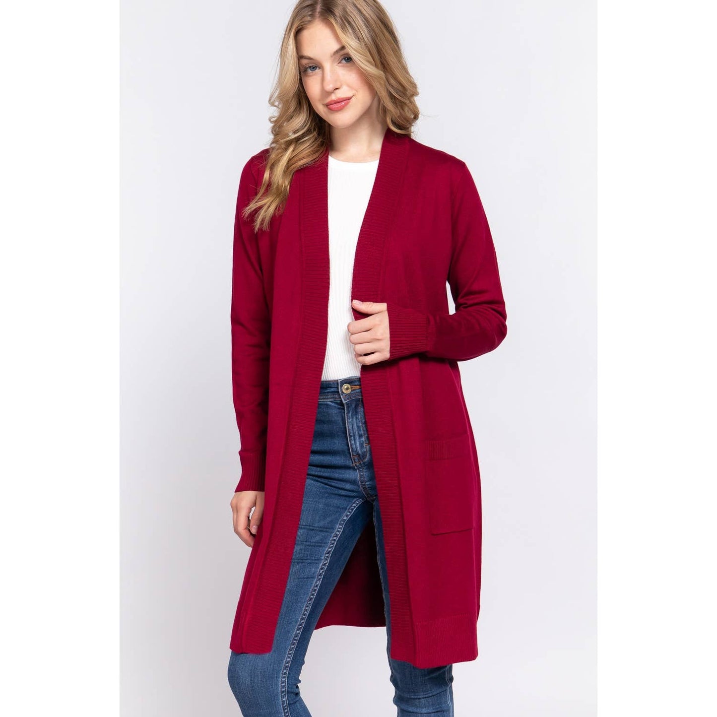 OPEN FRONT SWEATER CARDIGAN