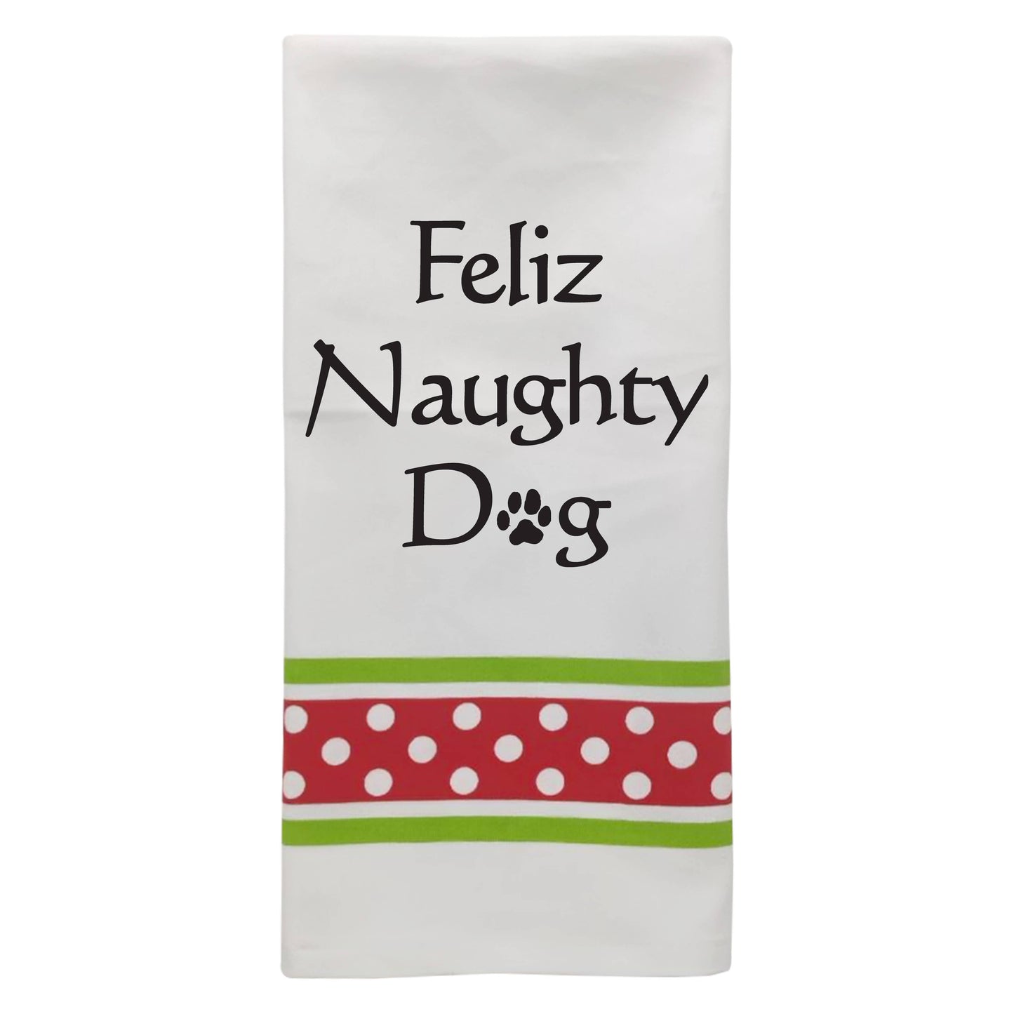 Feliz Naughty Dog CHRISTMAS TOWEL