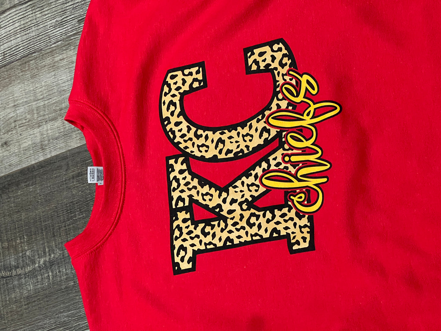 KC Red and Yellow Leopard Sweatshirt