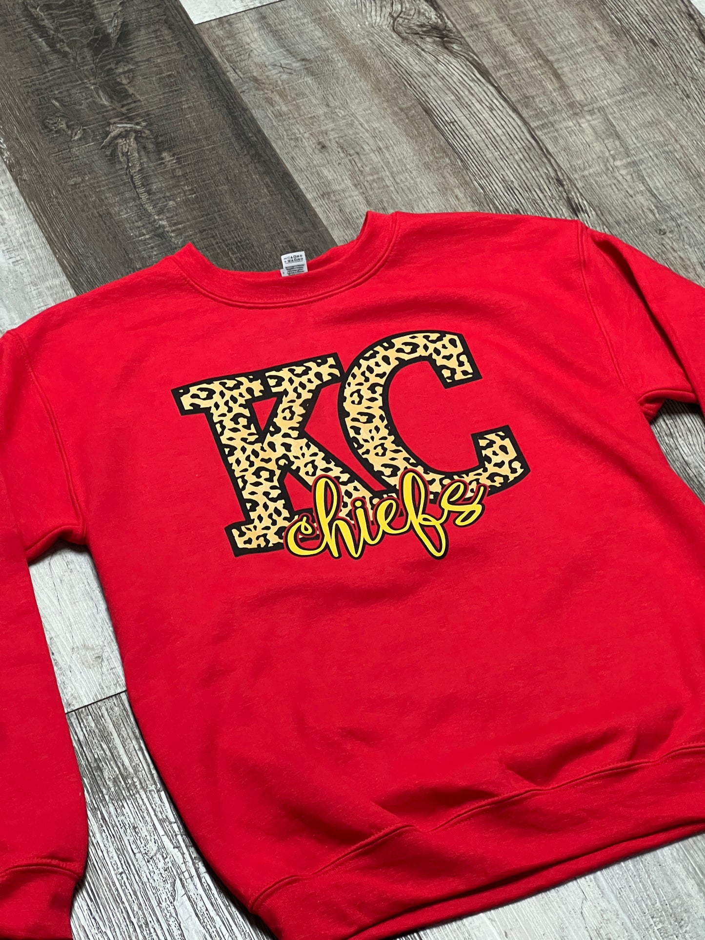 KC Red and Yellow Leopard Sweatshirt