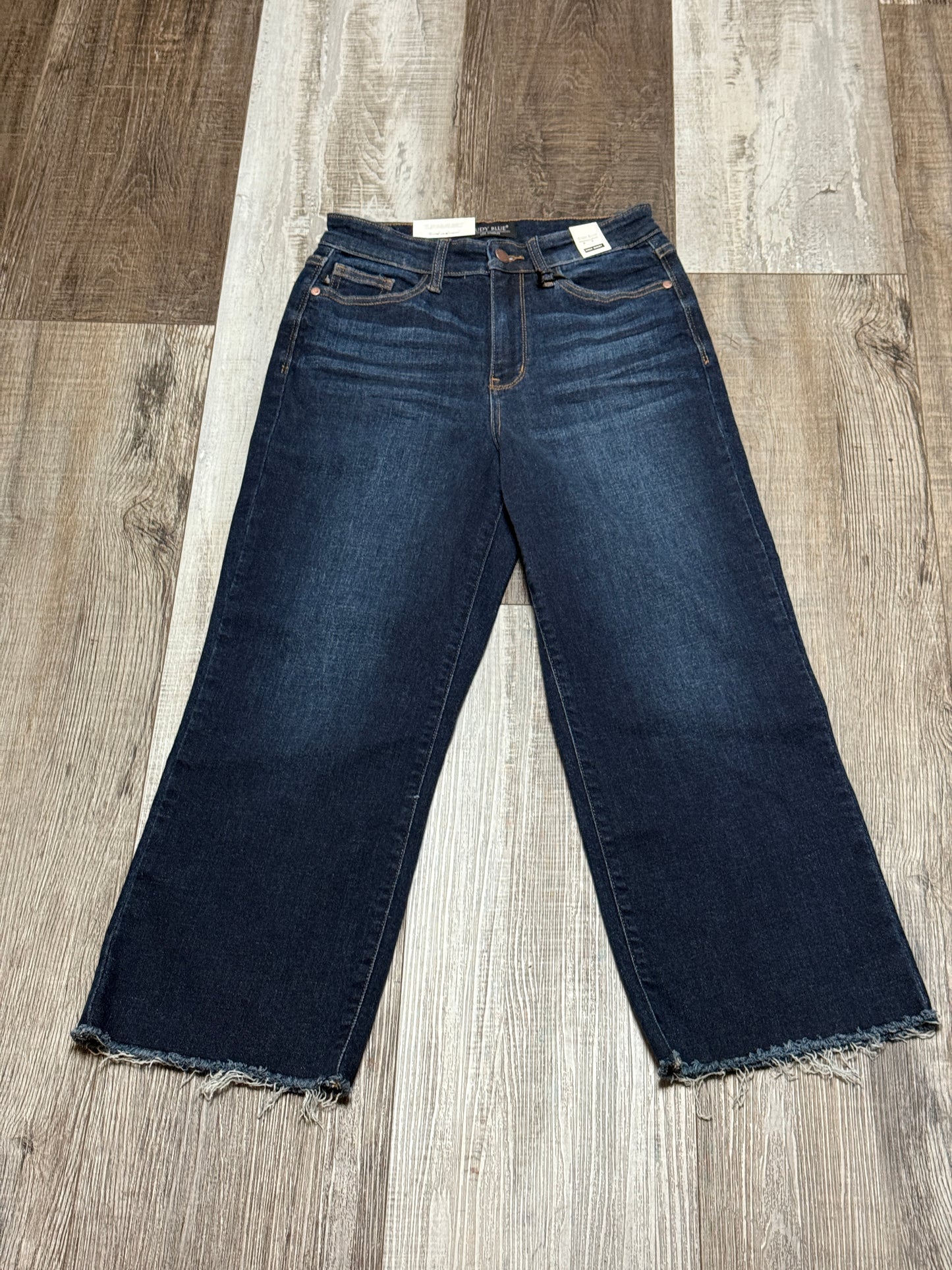 Dark Wash Judy Blue Cropped Wide Leg