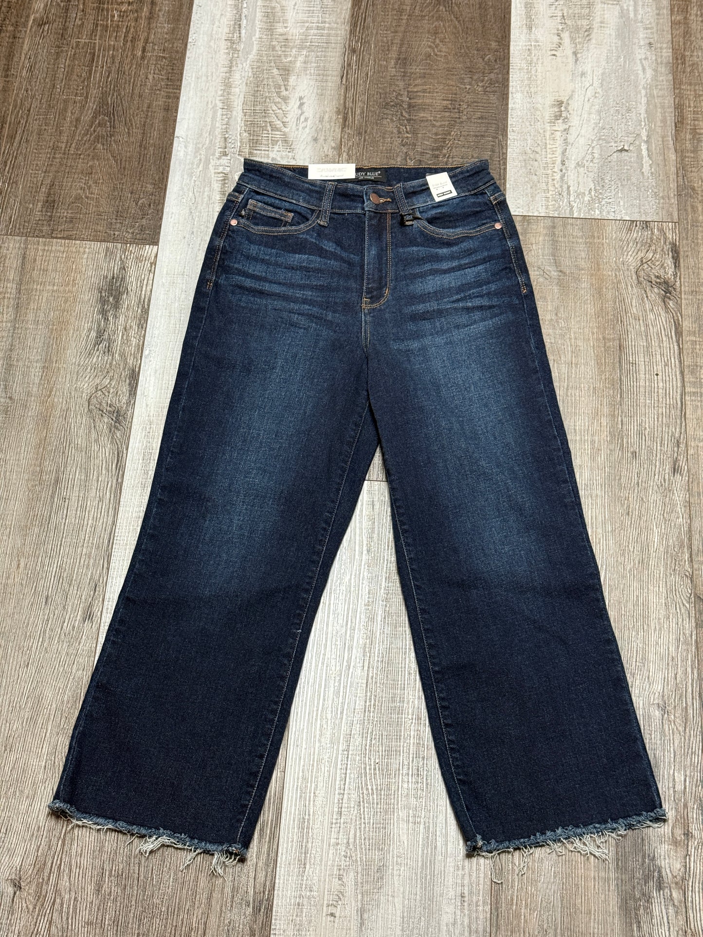 Dark Wash Judy Blue Cropped Wide Leg