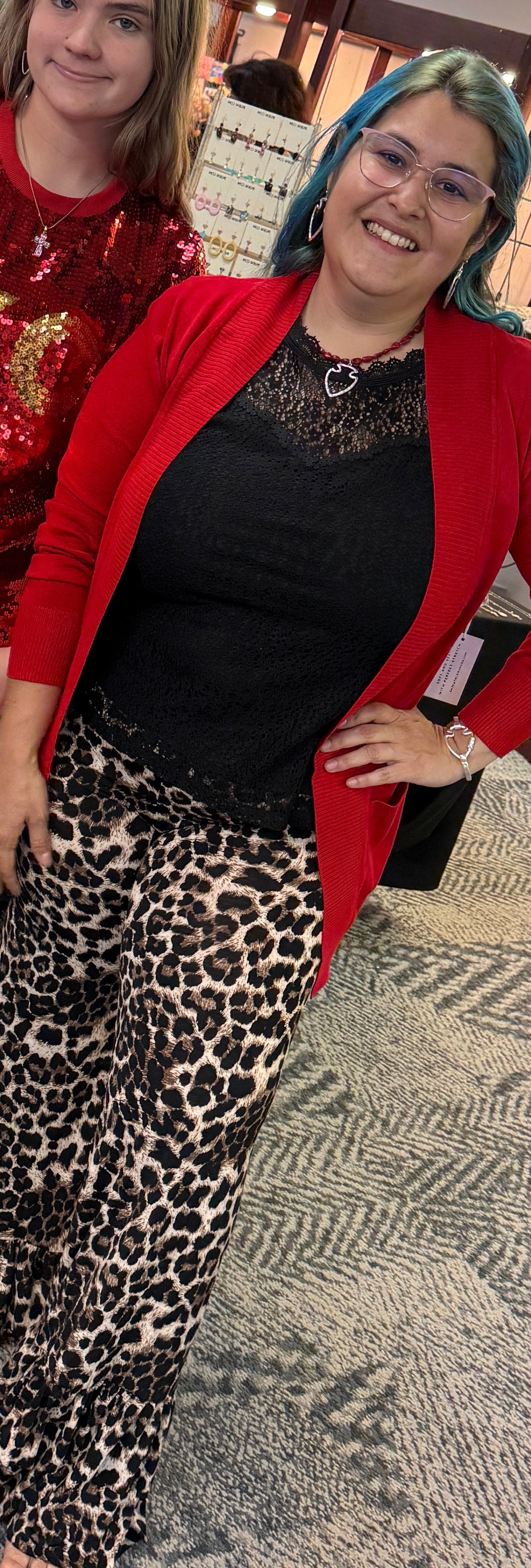 Leopard Print Pants with FUN Ruffled Hem