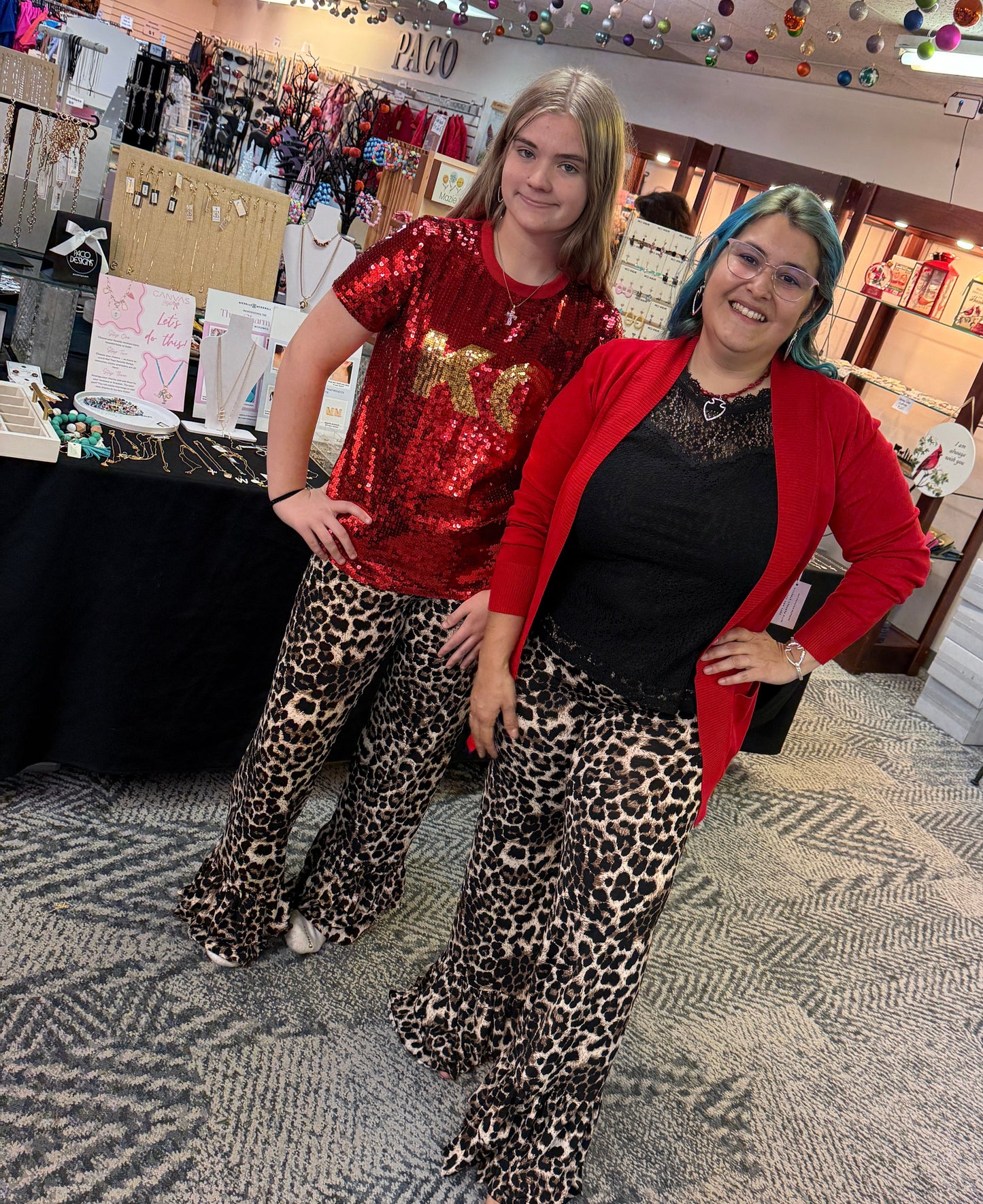 Leopard Print Pants with FUN Ruffled Hem