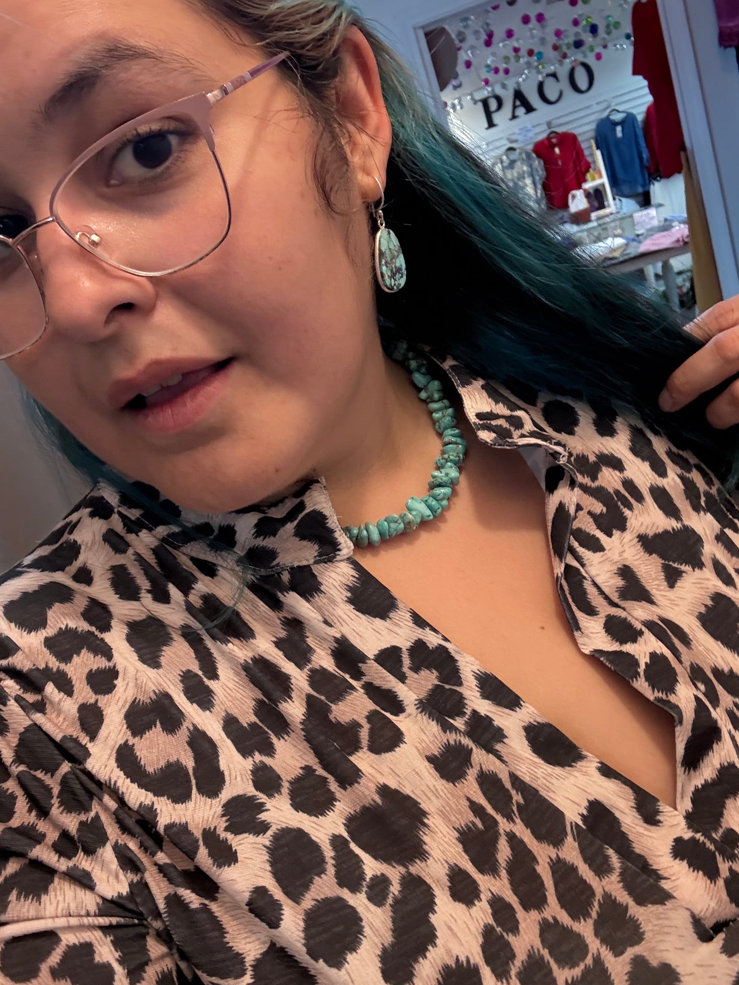 Leopard Print V Neck Tiered Dress