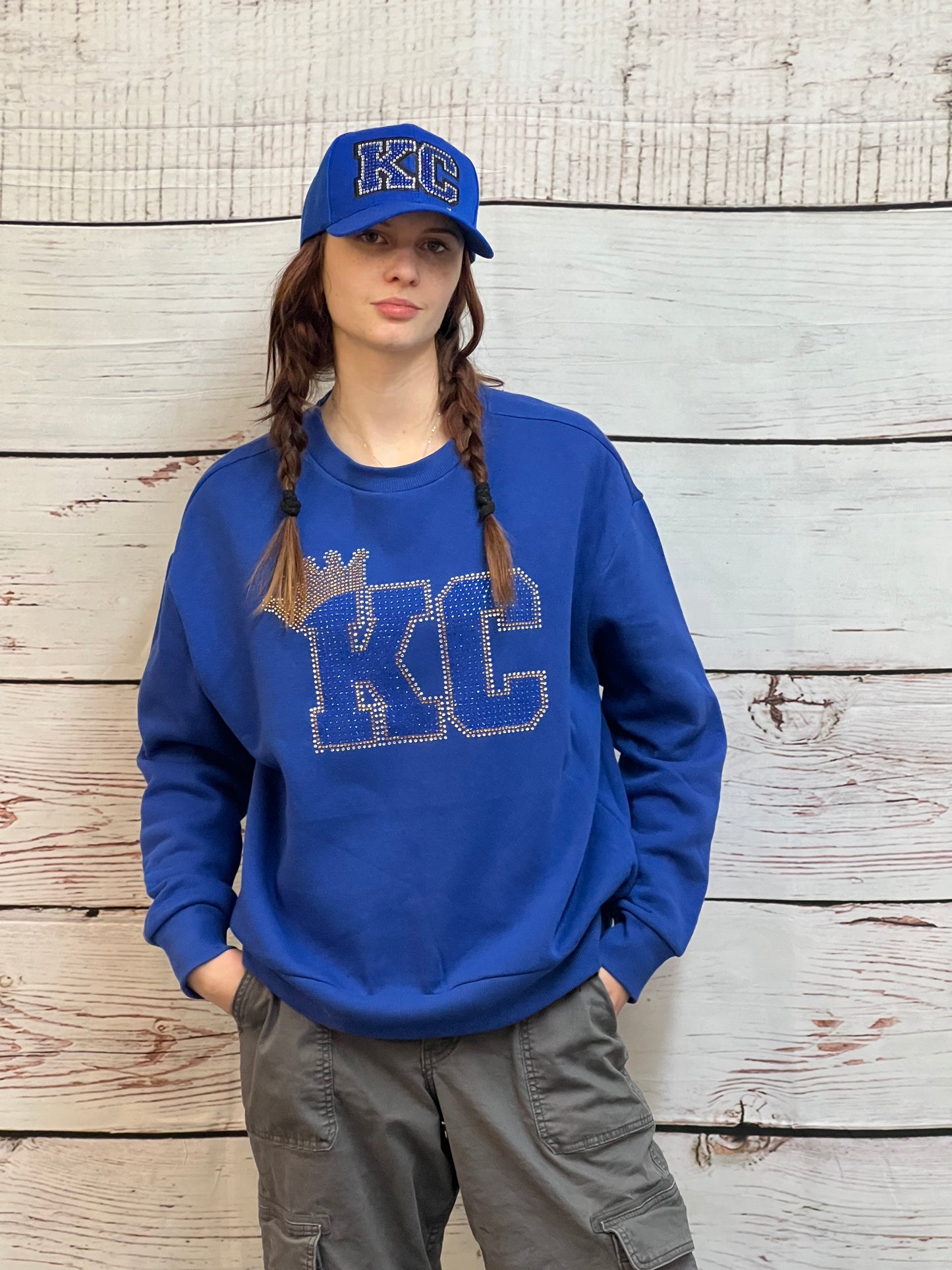 KC Crown Bling Crewneck Sweatshirt