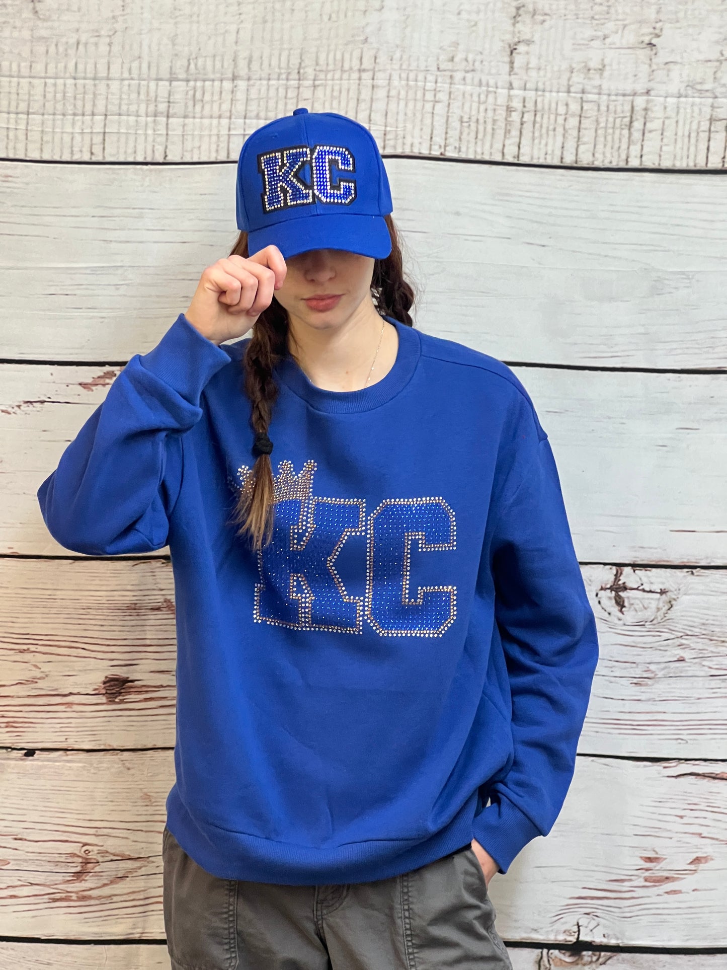 KC Crown Bling Crewneck Sweatshirt