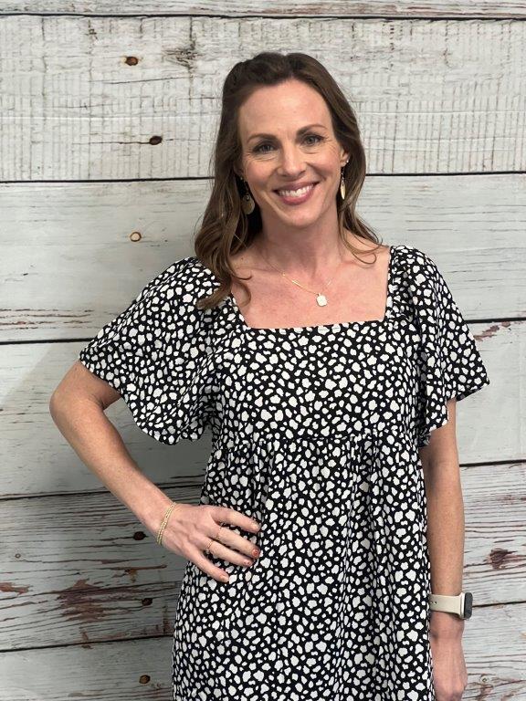 Black and White Babydoll Dress