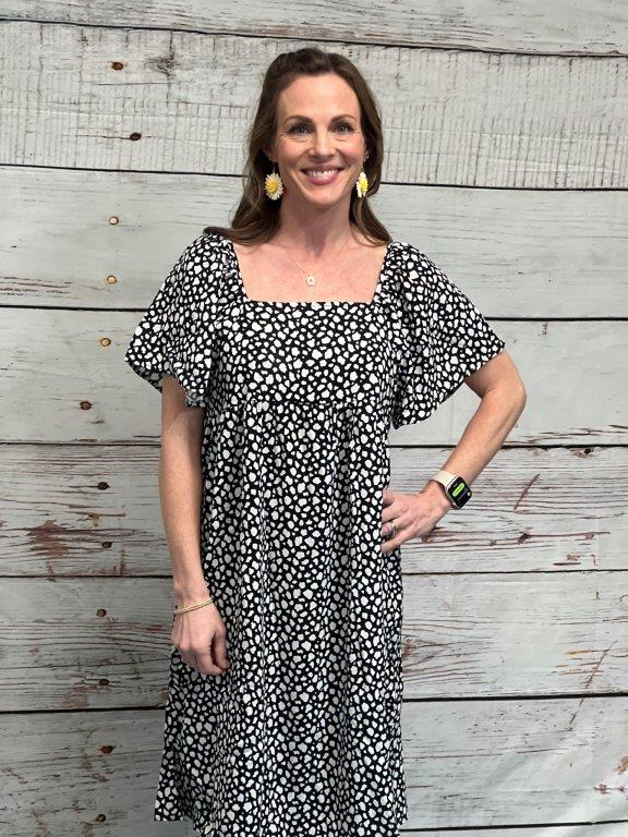 Black and White Babydoll Dress
