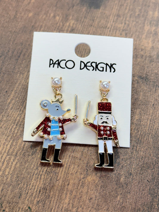 Nutcracker Christmas Post Earrings