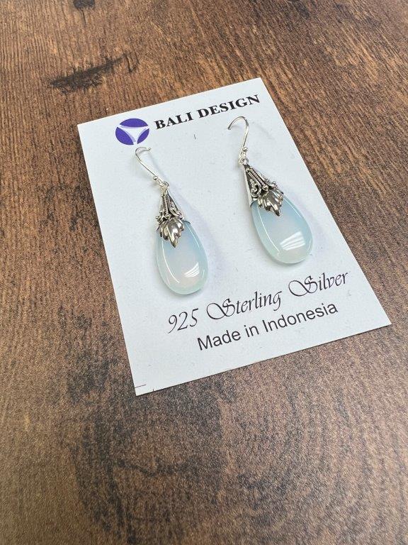 Mother of Pearl Teardrop Sterling Silver Earrings