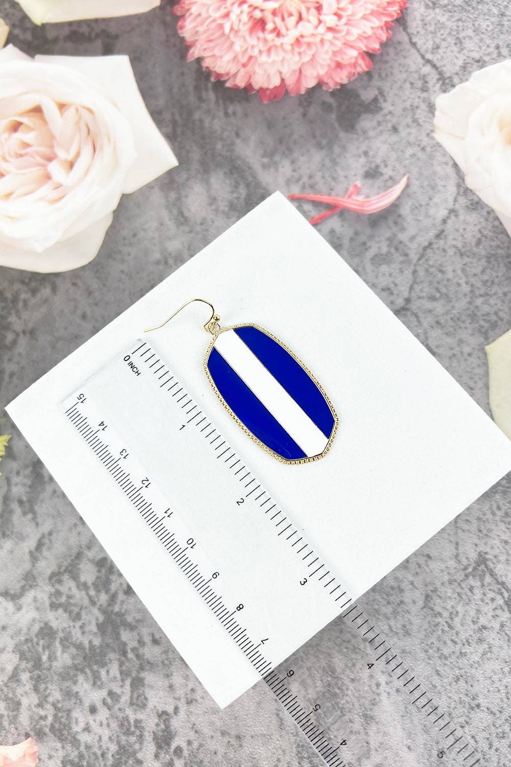 Royal Blue Geometric Earrings