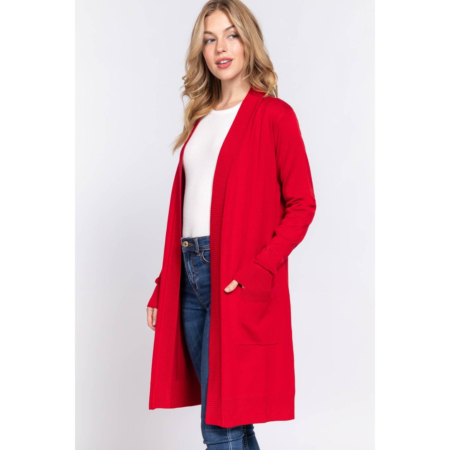 OPEN FRONT SWEATER CARDIGAN