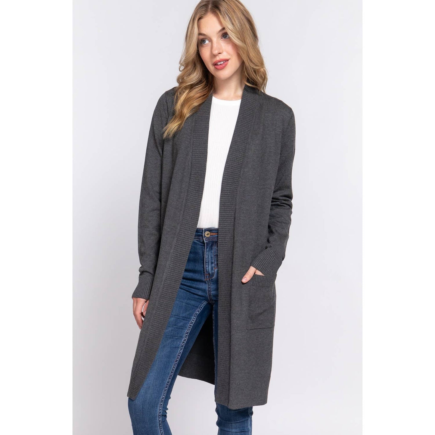 OPEN FRONT SWEATER CARDIGAN