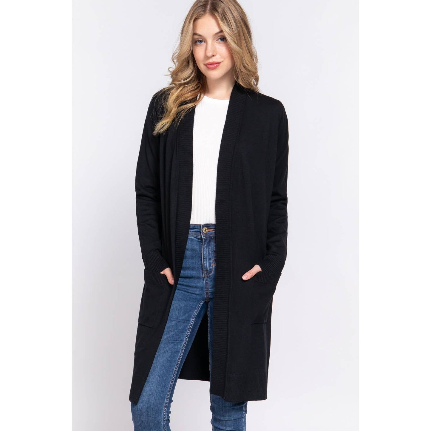 OPEN FRONT SWEATER CARDIGAN