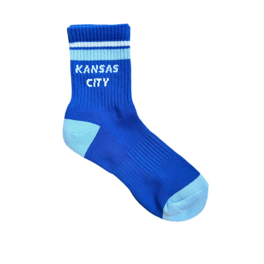 Kansas City Crew Socks - Blue w/ White & Blue