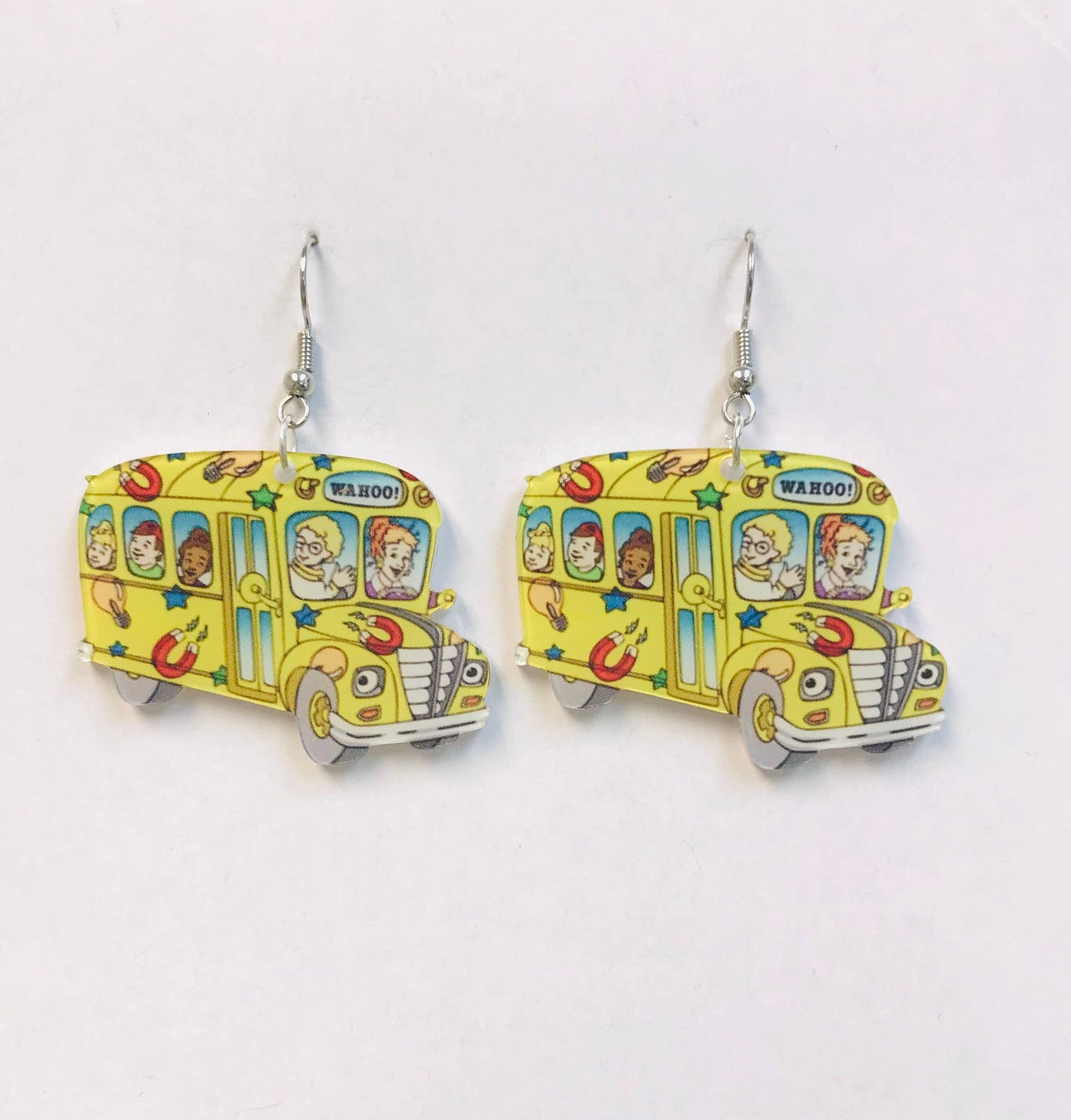 Magic School Bus Earrings Teacher Gift kid's book character