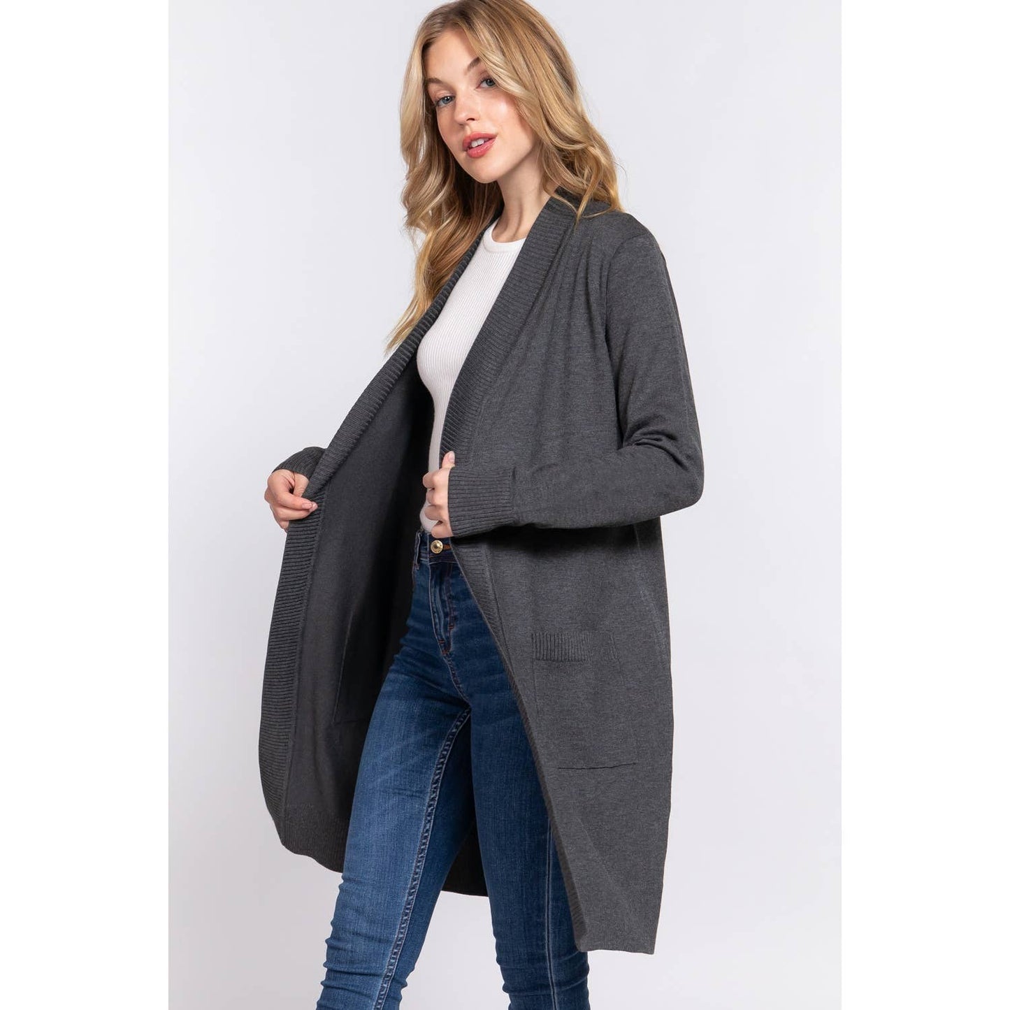 OPEN FRONT SWEATER CARDIGAN
