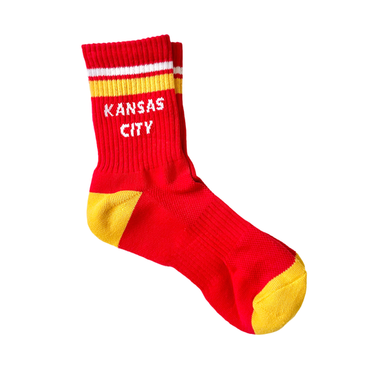 Kansas City Crew Socks - Red w/ Gold & White