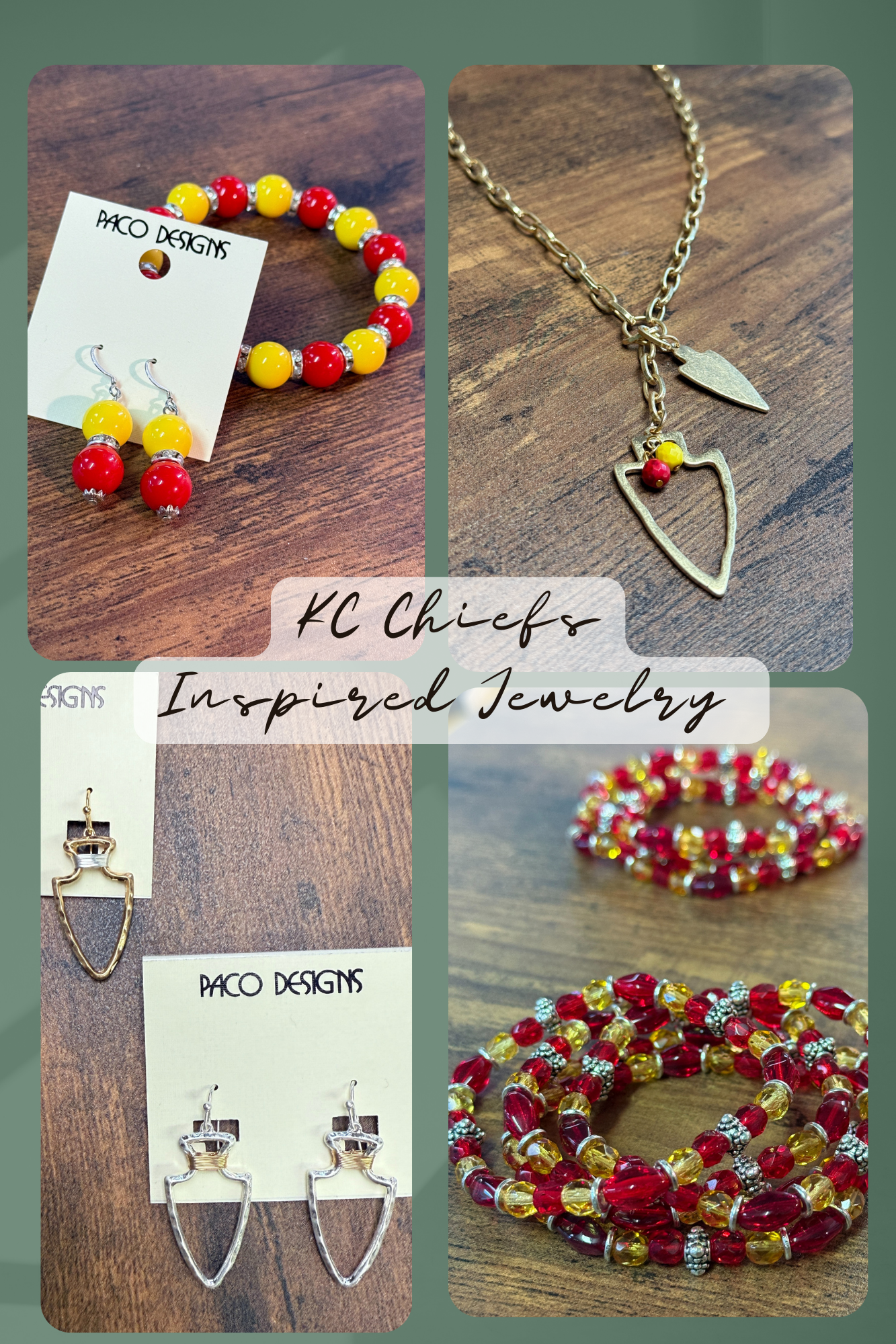 KC Chiefs Inspired Jewelry