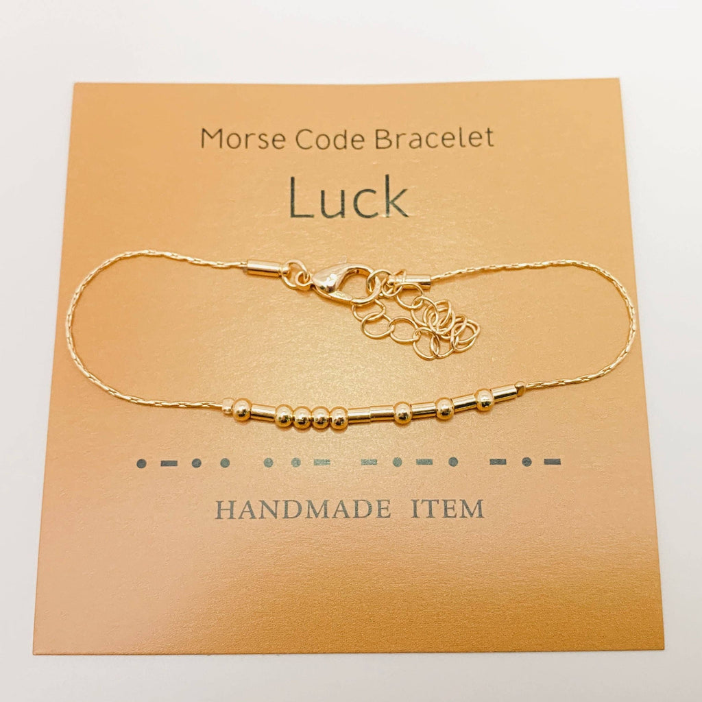 Handmade Golden Morse Code Bracelet