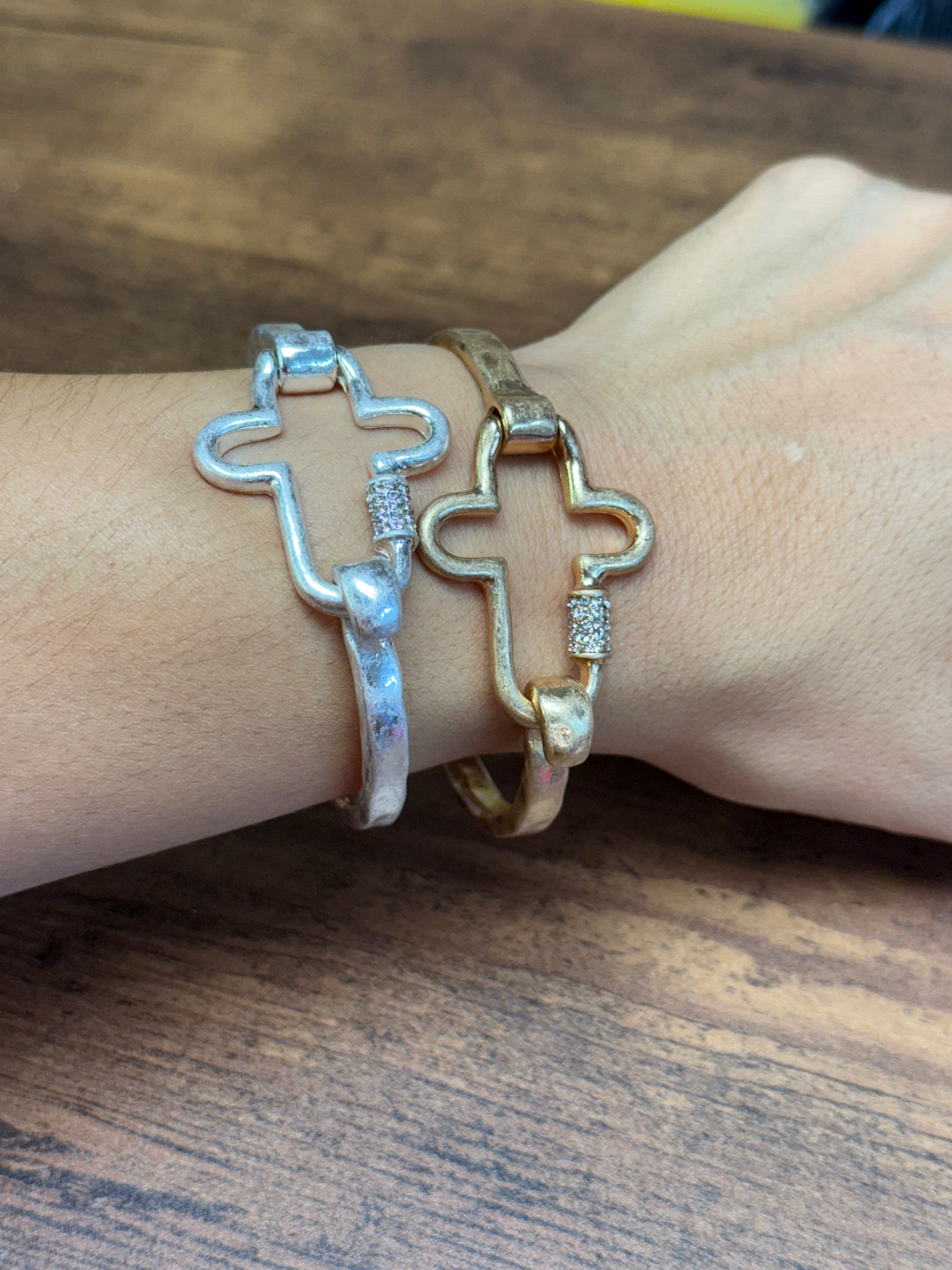 NEW! Bling Embellished Cross Cuff
