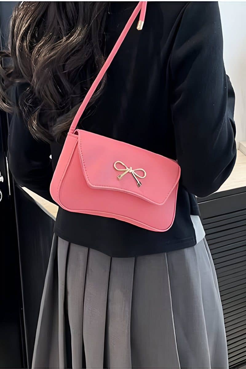 Bow Accent Underarm Shoulder Bag